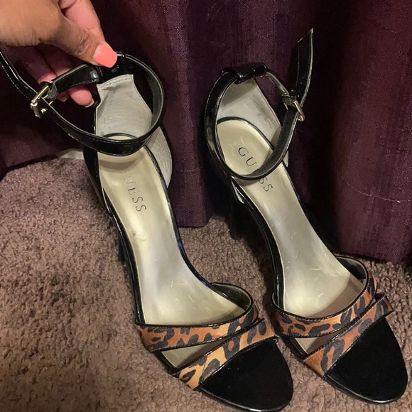 cheetah open toe heels